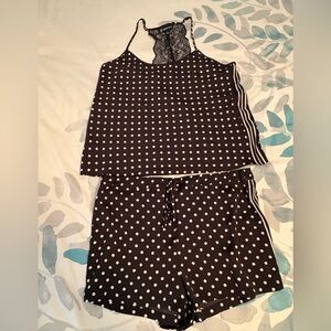 INC International Concepts Black and White Polka Dot Intimates
